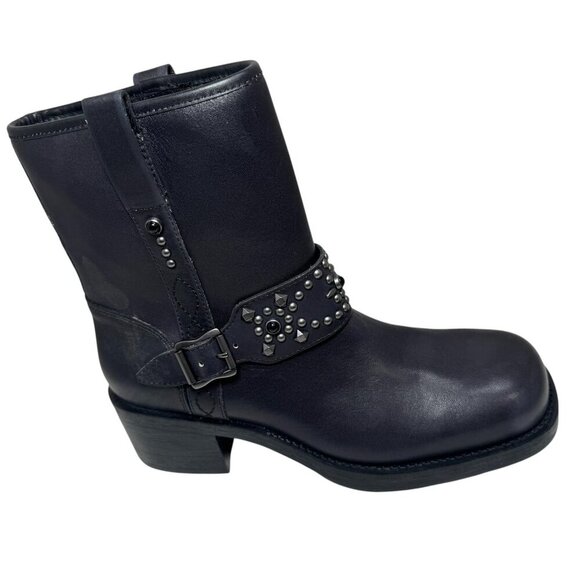 ASH Tequila Studded Moto Engineer Boots Size 39/8.5 - 9 Anthropologie New $360 - Picture 2 of 9